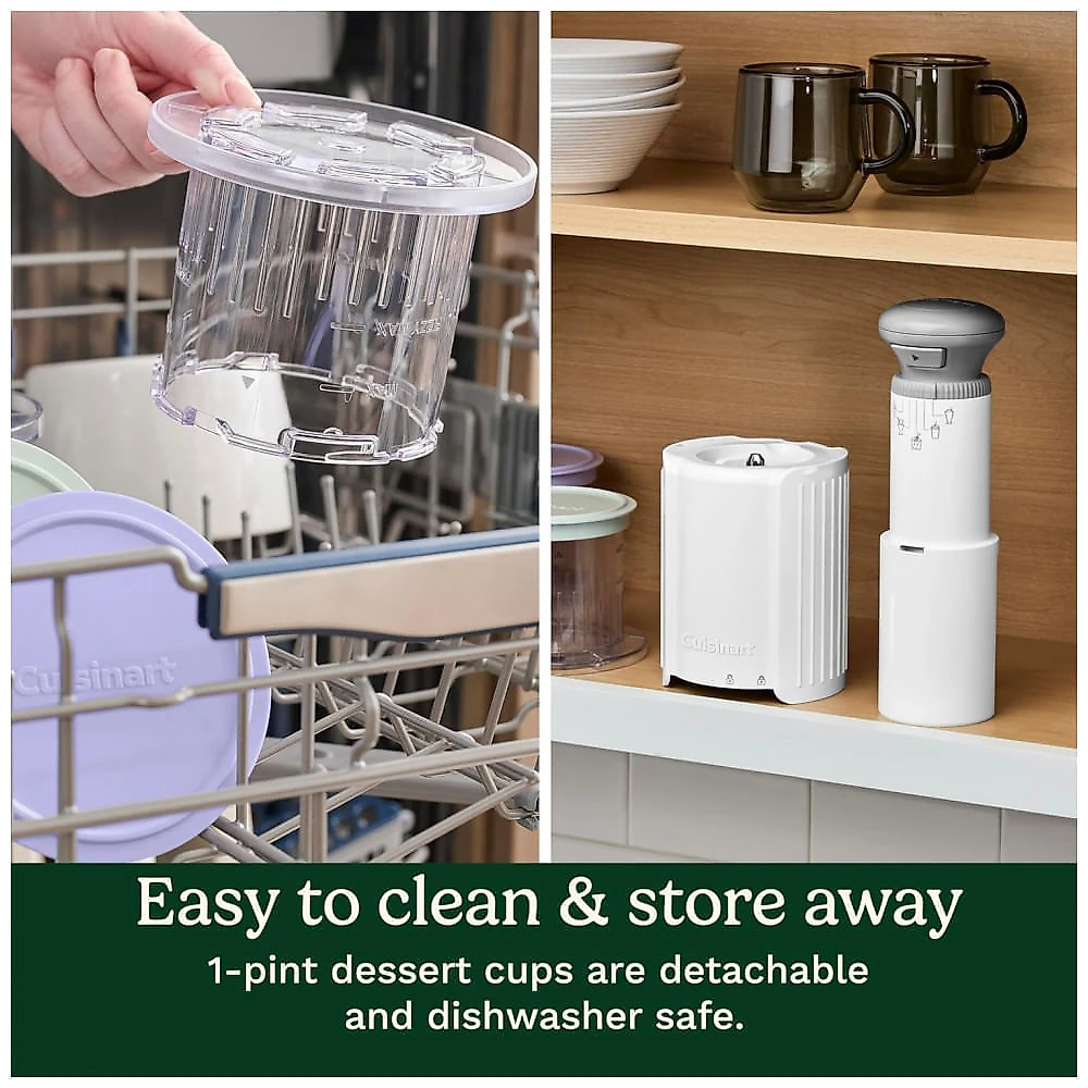 Cuisinart FastFreeze Max 5 em 1: Máquina de Sorvete, Milkshakes, Slushies, Sorbets e MixIns, com Duas Tazas de 473ml