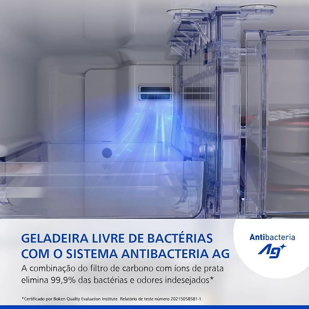 Geladeira Panasonic Intuitive+ NR-BT71 Frost Free Inverter 494L Branca 220V