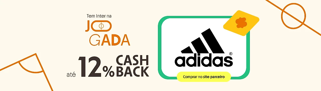 ADIDAS COM ATÉ 12% DE CASHABCK