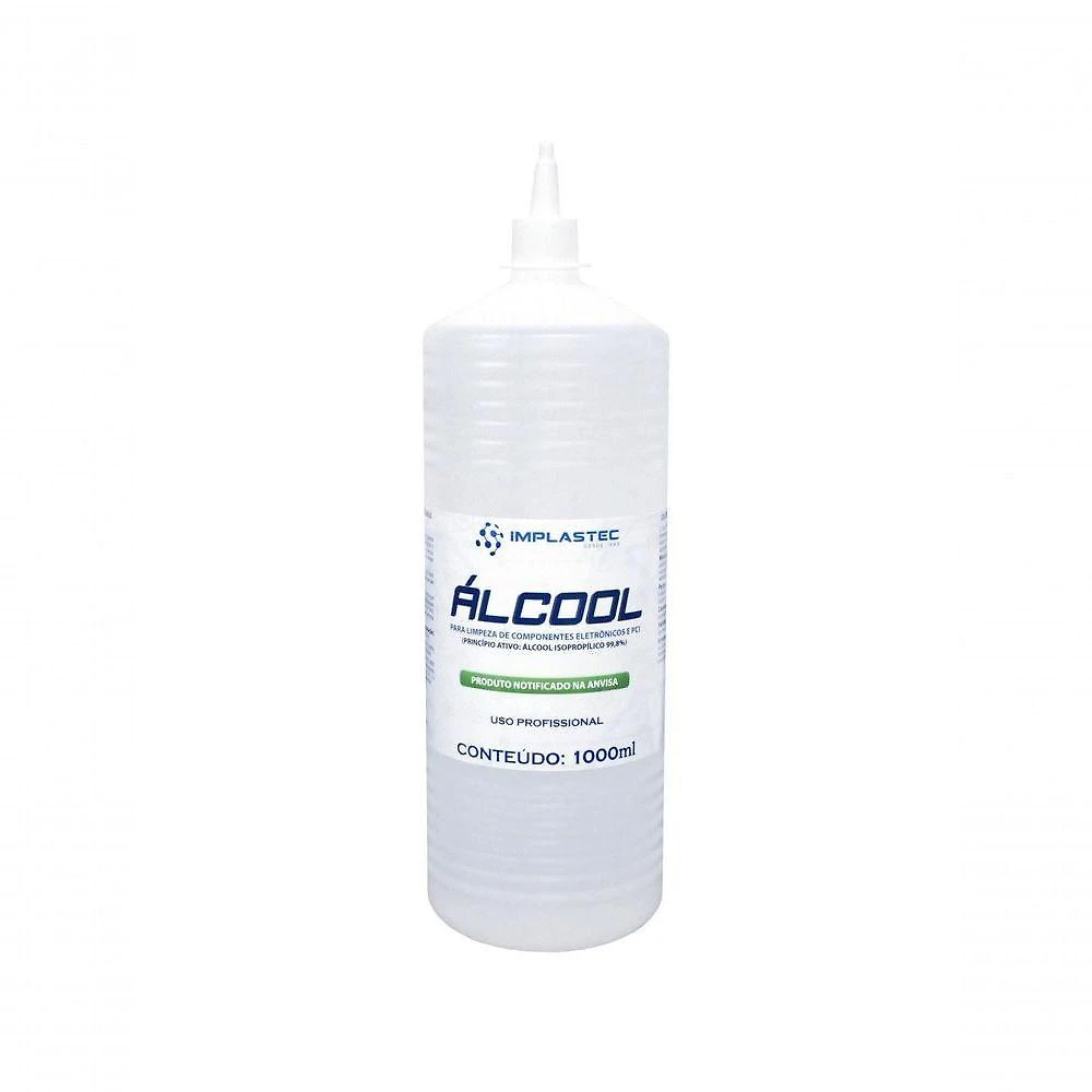 Álcool para Limpeza de Eletrônicos Implastec Álcool Limpeza Eletrônicos PCI 1L