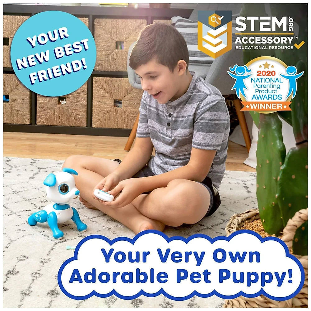 Robô Cachorro Power Your Fun, Robô Pet para Meninas e Meninos, Robô Cachorrinho de Controle Remoto com LEDs, Efeitos Sonoros, Gestos Interativos.