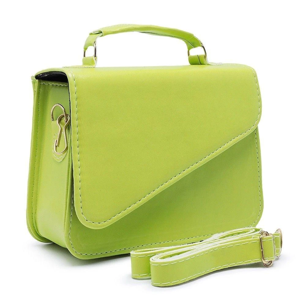 Bolsa Feminina OEM Lolita Clutch em Couro Ecológico 14x17x6 cm Verde para Uso Diário