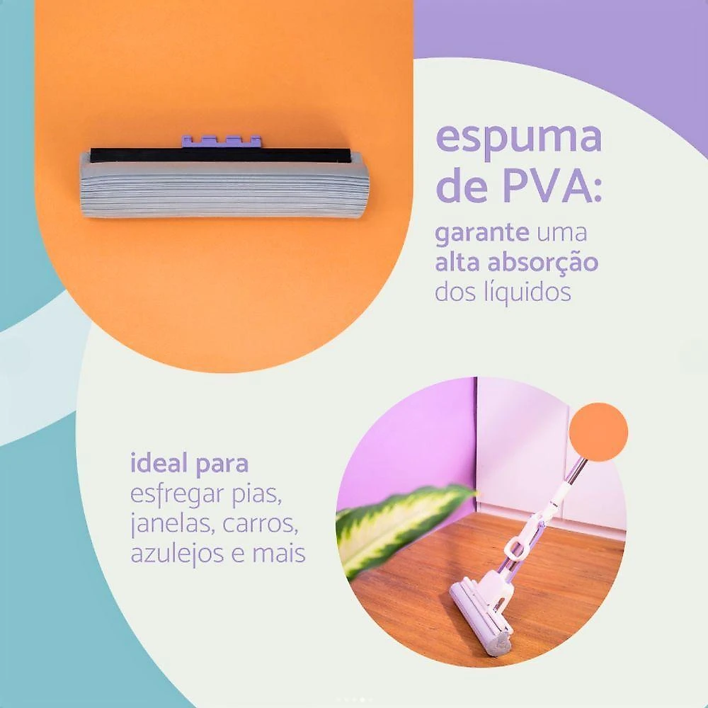 Refil Para Mop Simplo Slim Esponja Alavanca