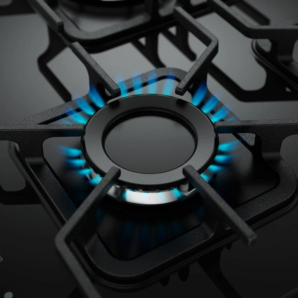 Fogão Mueller 5 Bocas Decorato Vetro Inox Com Mesa De Vidro Inox Bivolt