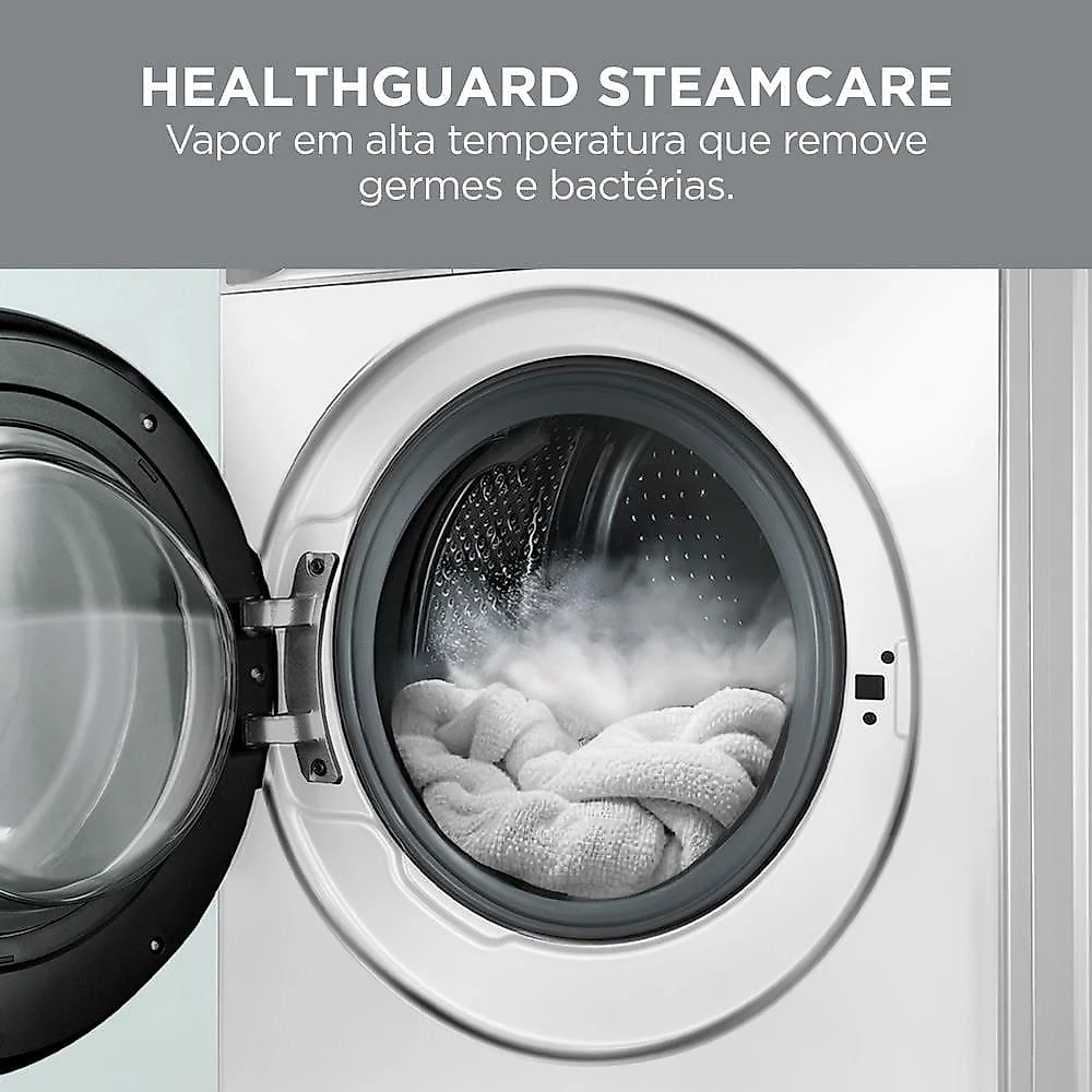 Lava e seca midea slim healthguard smart mf201d110wb/wk branca com 14 programas, wi-fi e compatível com alexa – 11kg 110