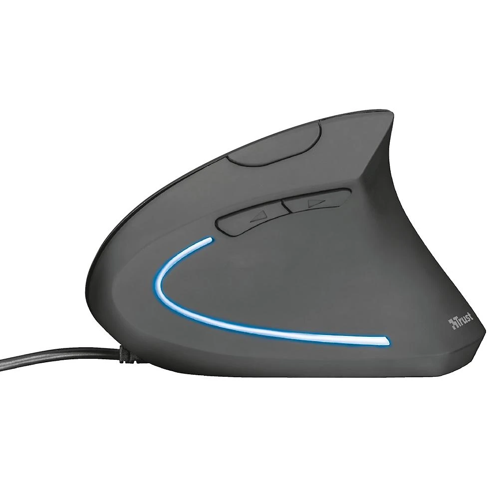 Mouse Trust Vertical Ergonômico Verto, LED Azul, 6 Botões - 22885