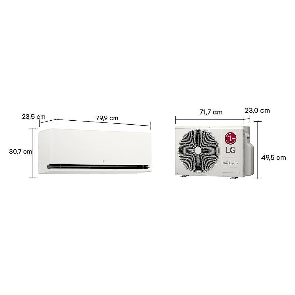 Ar condicionado lg dual inverter ai air 9000 btus q/f 220v
