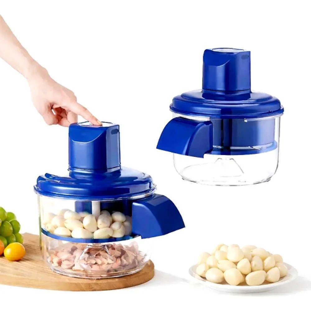 Descascador Elétrico Automático para Cozinha com Lâminas em Inox Azul Bivolt