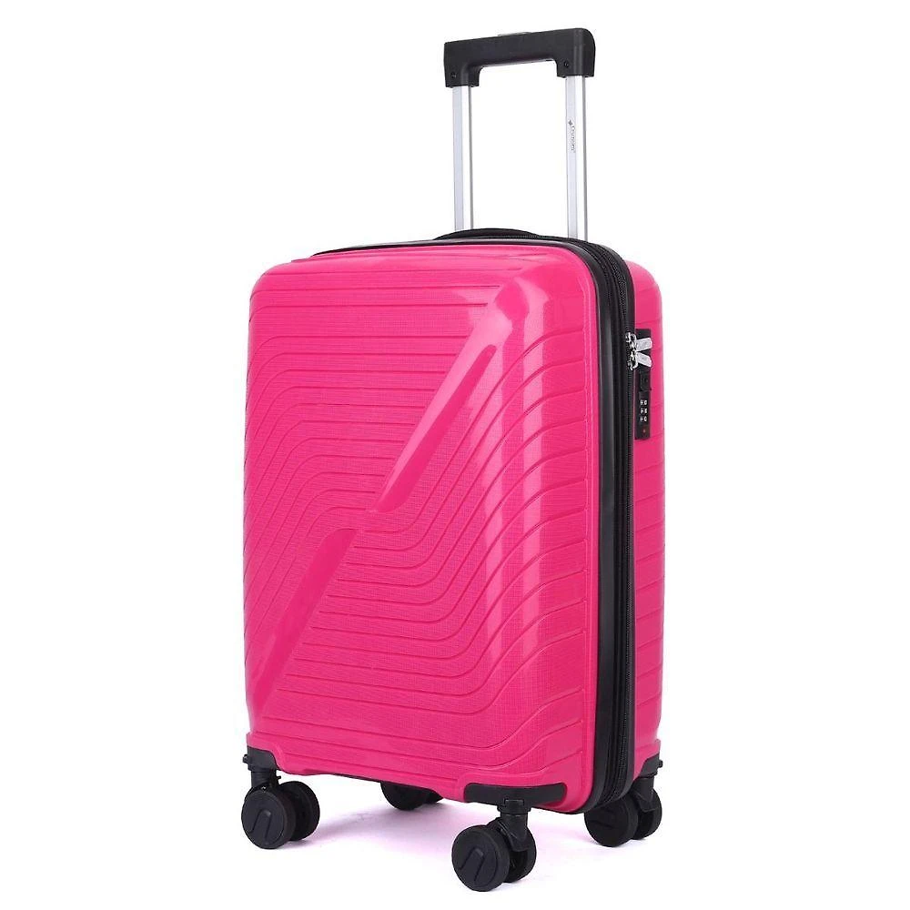 Mala De Bordo 10kg Viagem Zíper Expansível Em Polipropileno Rodinhas 360o Tsa - Rocha - Cruzeiro Marsala