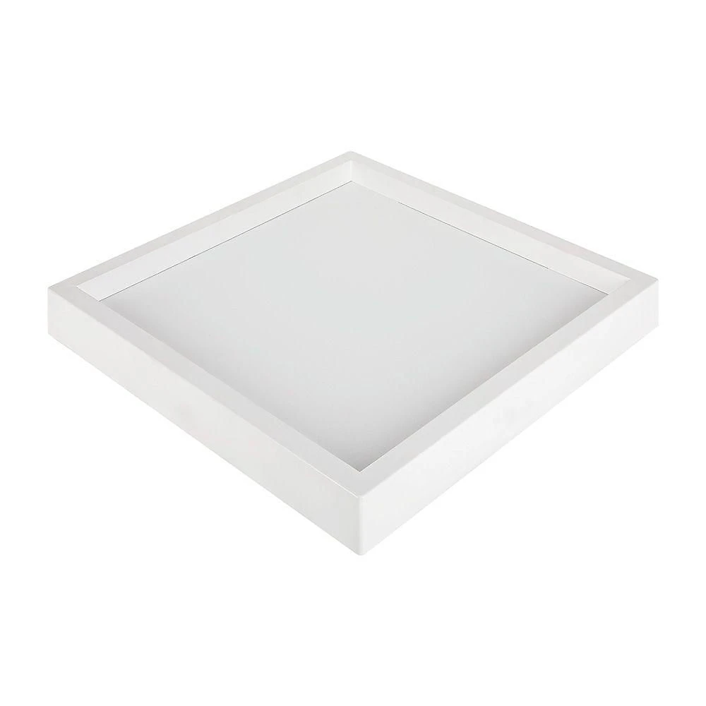 Painel De Led Nordecor Quadrado Kais De Sobrepor Recuado 36w Bivolt Branco 3000k Luz Amarela 4267