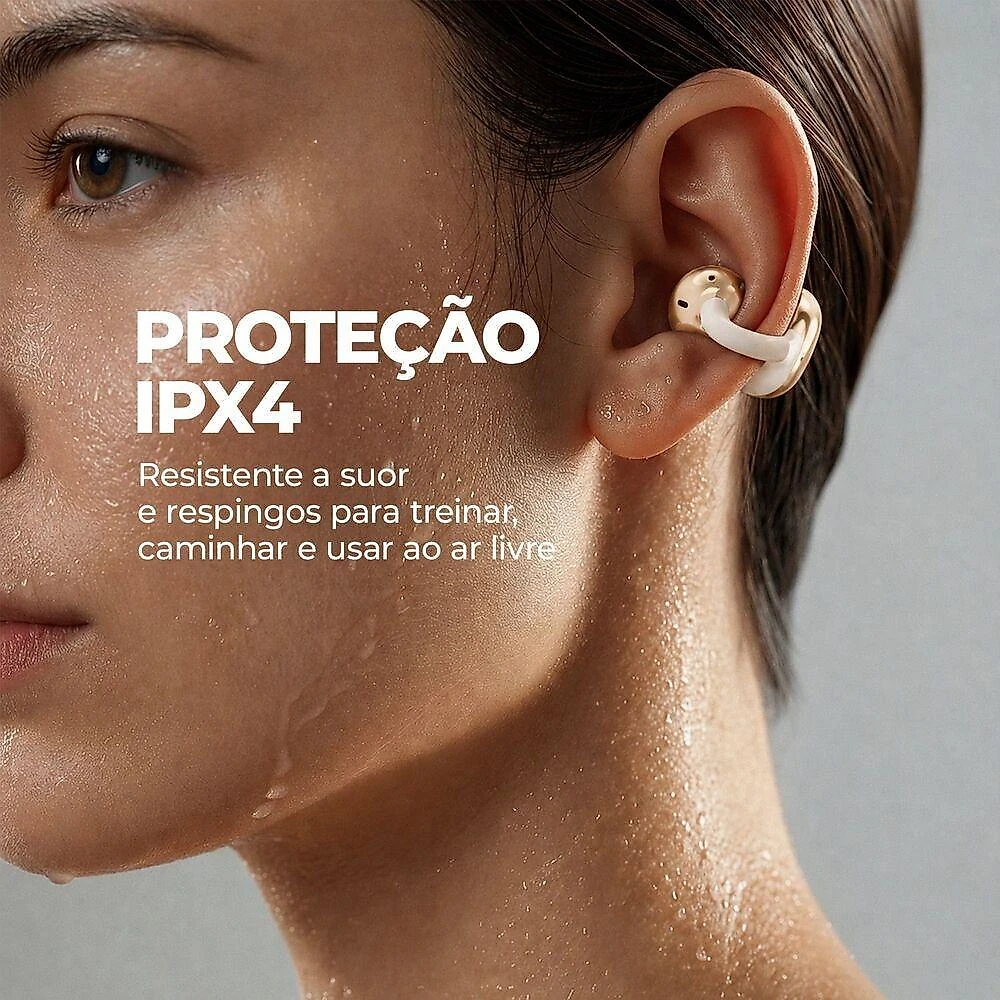 Fone de Ouvido Earbud Aiwa AWS-EB-06-CL-WG Bluetooth 6.0 32h Bivolt Branco