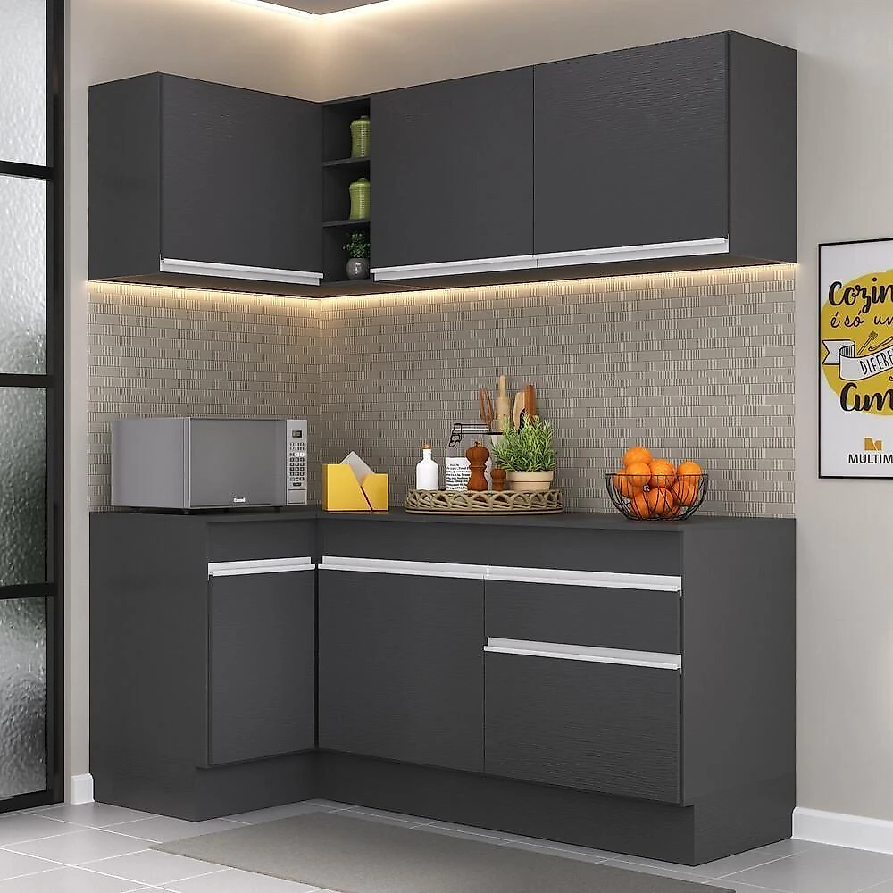 Armário De Cozinha Compacta De Canto V2092 Branco