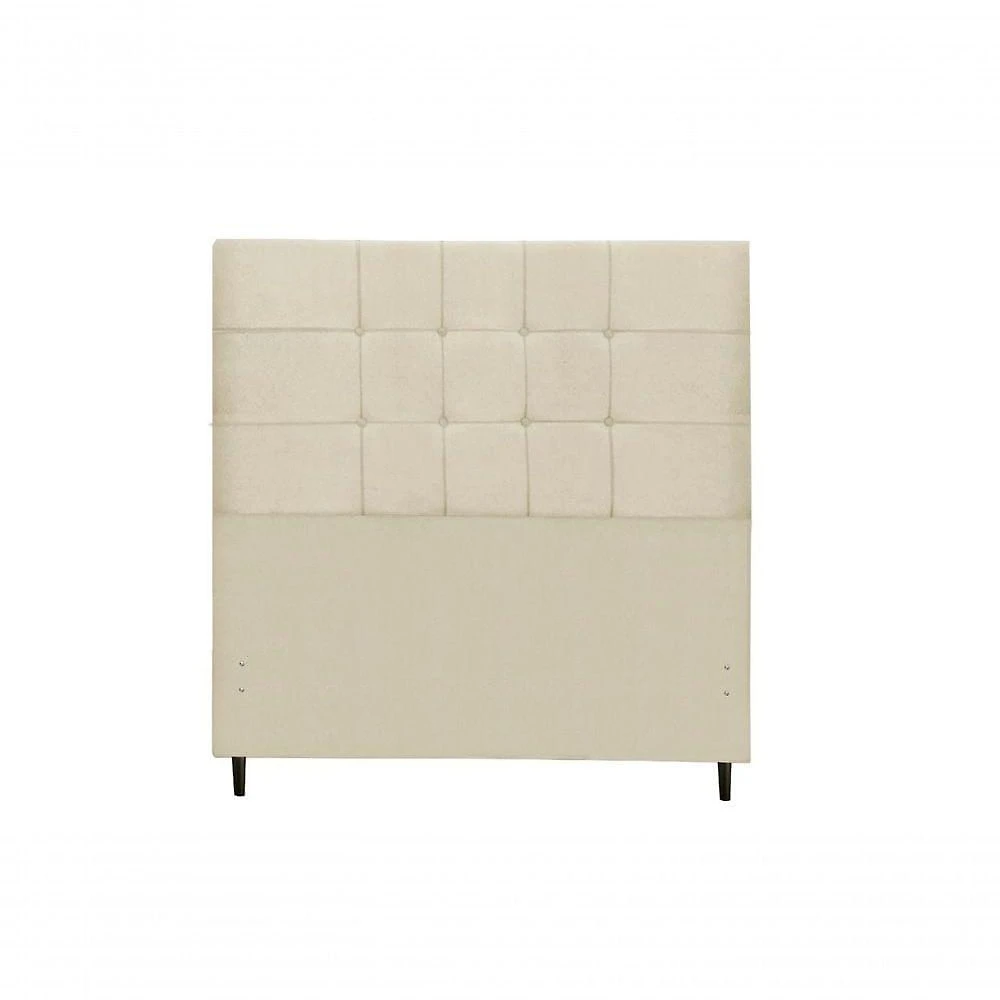 Cabeceira New Maveric Estofada Com Botão De Tecido Para Cama Box Casal Queen Size 164cm New Foam -