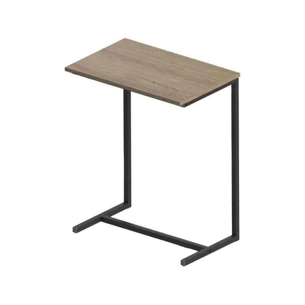 Mesa de Apoio Industrial Retangular Tampo em MDP Base em Madeira 55CM Preto-Mel