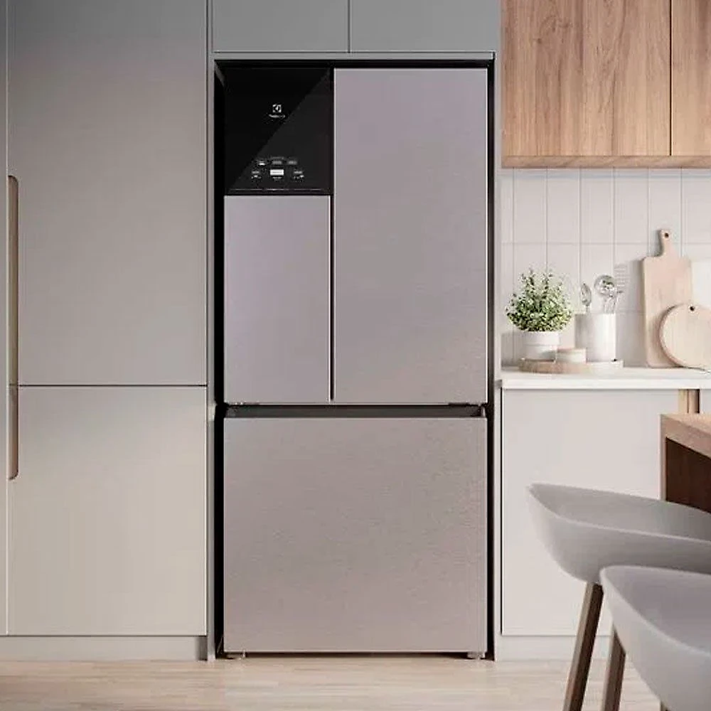 Geladeira 3 Portas IM8S FF3P Inverter com Autosense Efficient 590 Litros Electrolux Inox - 110V