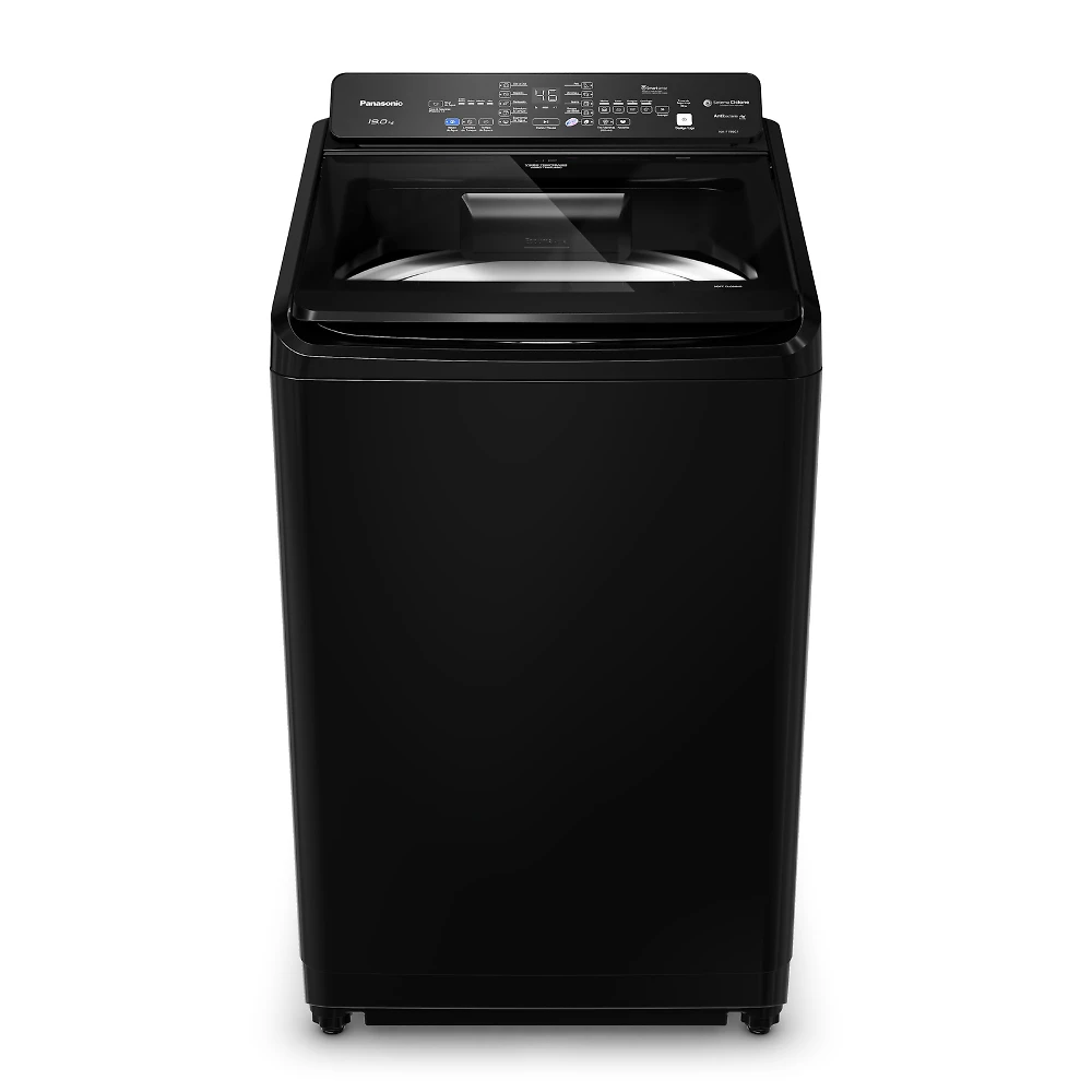 Máquina de Lavar Intuitive+ Panasonic Lavagem Eficiente Sistema Ciclone 19 kg Preta - NA-F190G1B