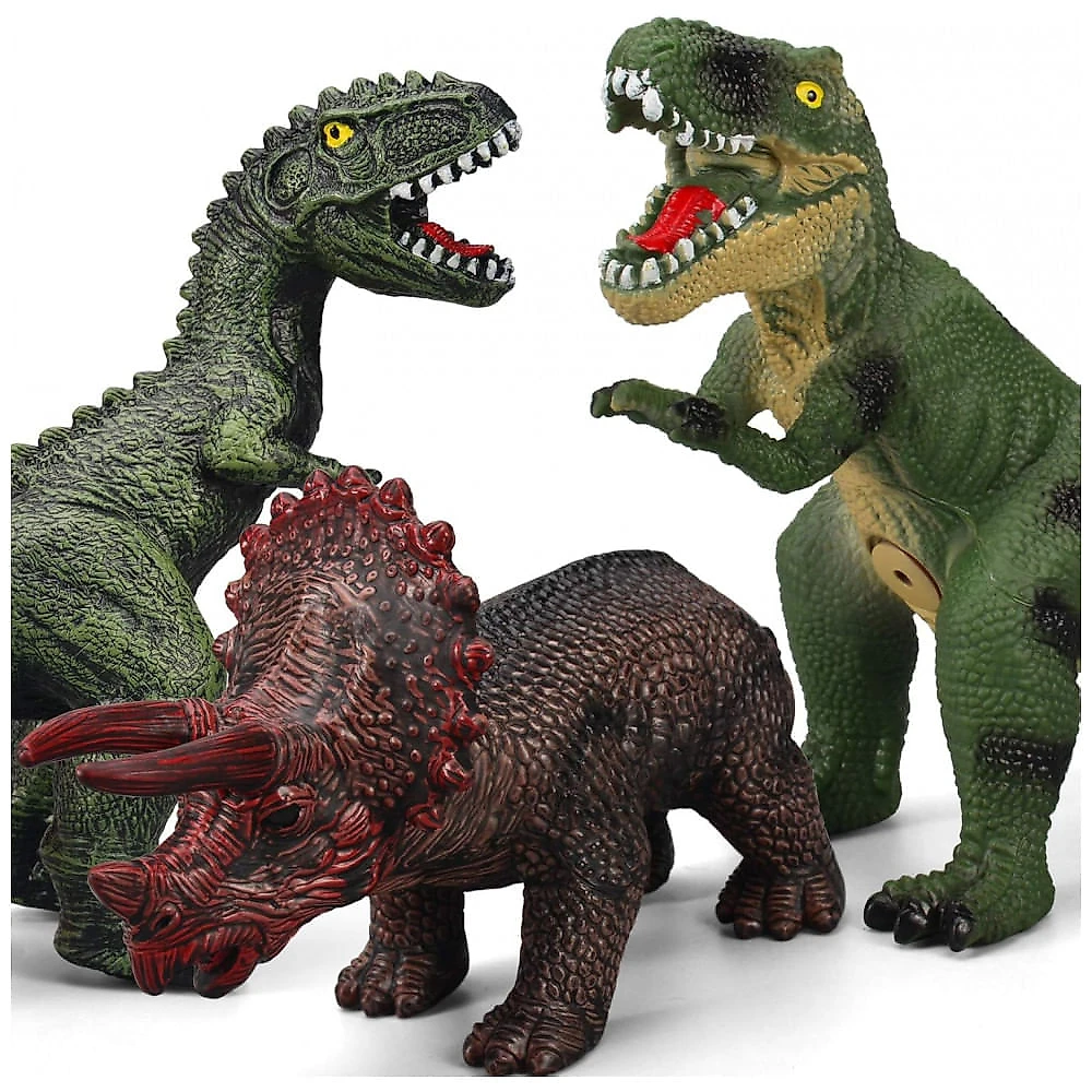 Conjunto de Dinossauros Gigantes de 6 Peças para Crianças e Bebês, Brinquedos Grandes e Macios para Amantes de Dinossauros, Gzsbaby