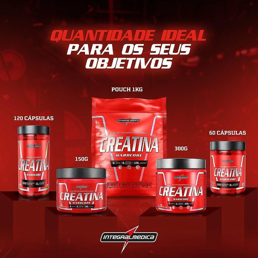 Creatina monohidratada integralmedica 300g neutro