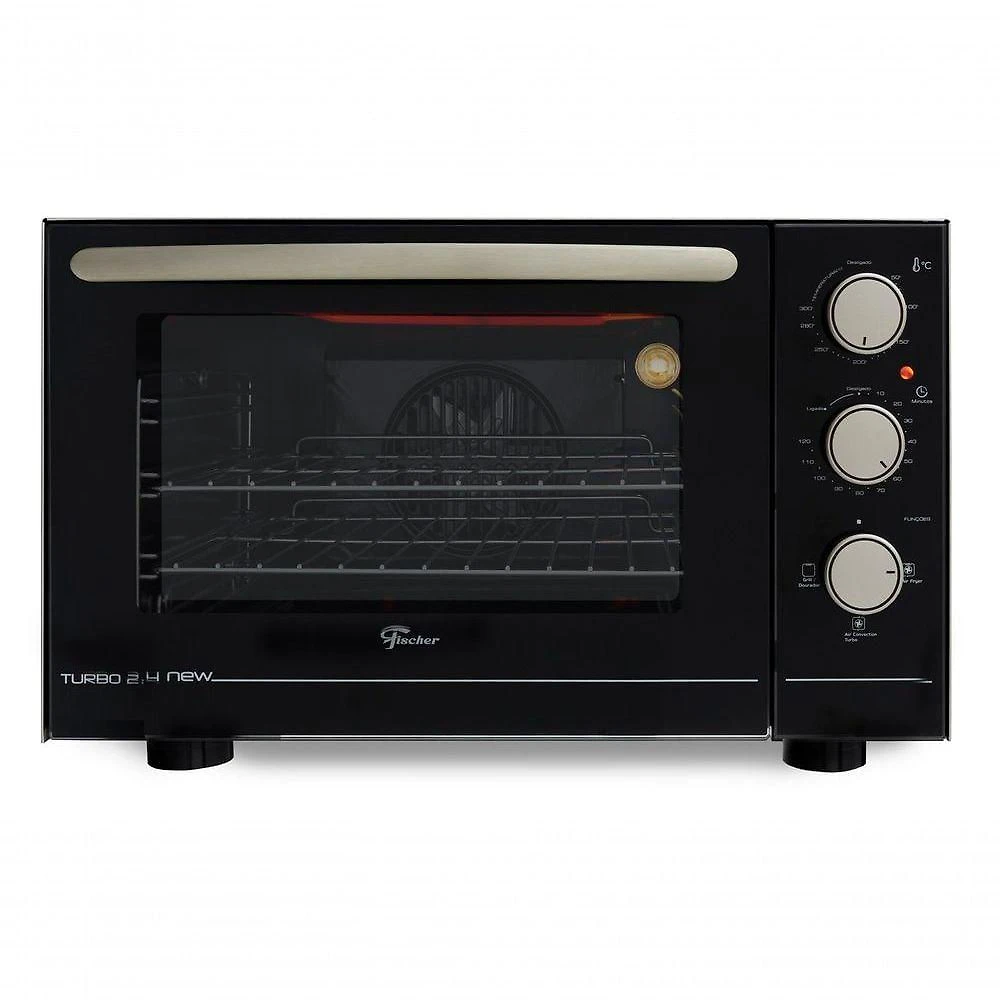 Forno Elétrico de Bancada Fischer Turbo 2.4 New 48L 2400W com Air Fryer Inox 110V