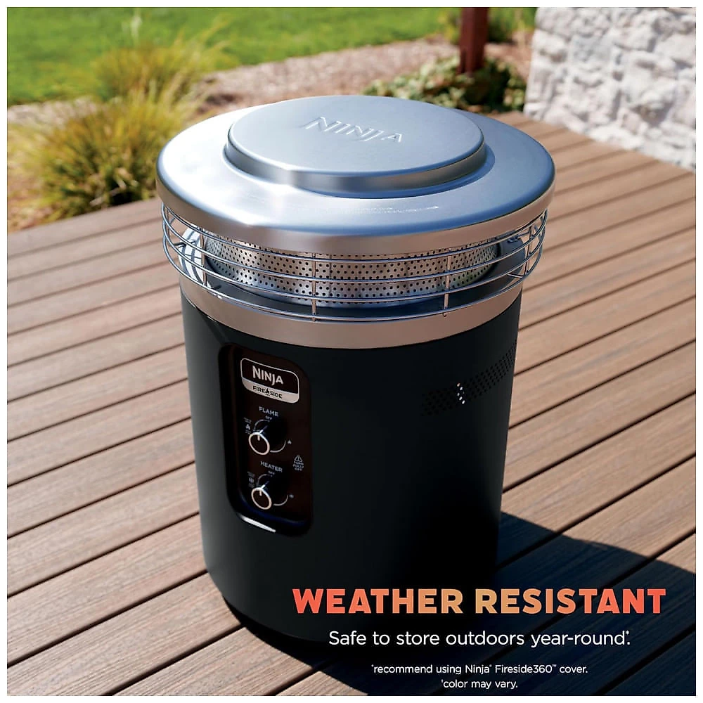 Ninja Fireside360 - Aquecedor Externo Portátil 3 Modos com Chama e Calor para Varanda, Camping e Praia