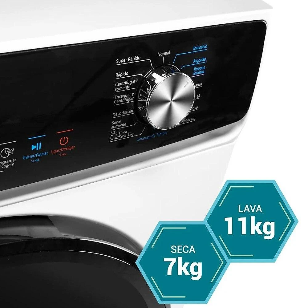 Lava e Seca Philco 11kg Inverter Plus com 16 Programas PLS11A, Branca - 220V 220 Volts