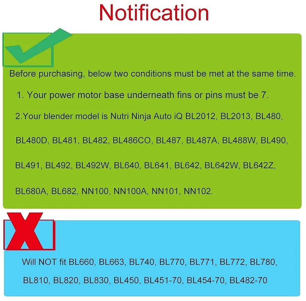 Ninja Peças Reposição Liquidificador 7 barbatanas PNutri Ninja Pro Extractor Blade Ninja Auto iQ Ninja BL642 Ninja BL480D Ninja BL480