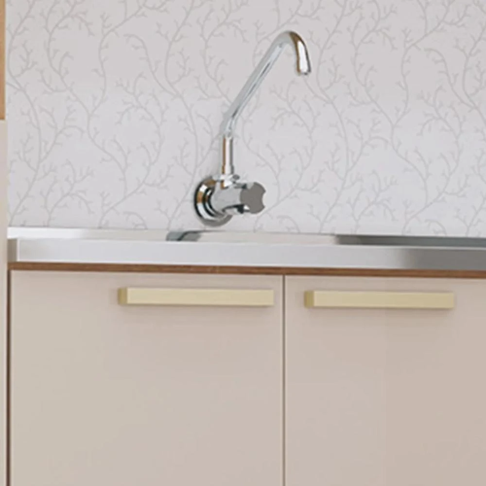 Armário Cozinha 4 Peças Nádia 11 Portas 2 Gavetas MDP 270CM Mocca e Avelã Mpozenato