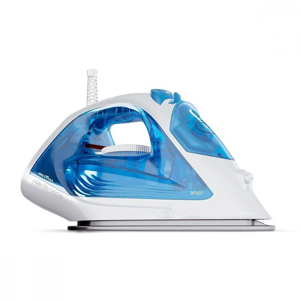 Ferro De Passar A Vapor Britânia 210ml Base Antiaderente Azul/branco - 220V