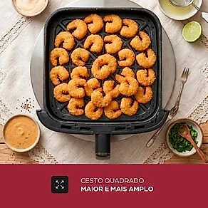 Fritadeira Elétrica Air fryer 9L 10 em 1 WAP PROSDÓCIMO AF03 Visor e Luz Interna 110V