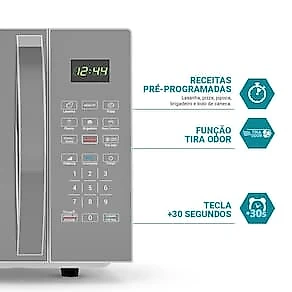 Micro-ondas Philco 28L PMO30E Tira Odor Espelhado 110V