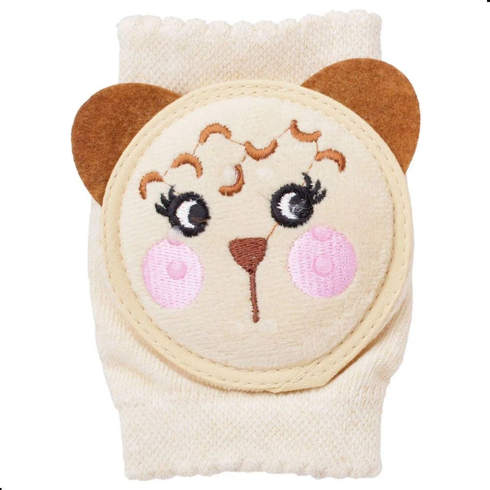 Joelheira para Bebê Soft Antiderrapante Proteção Animais Bege Onça Pimpolho Único
