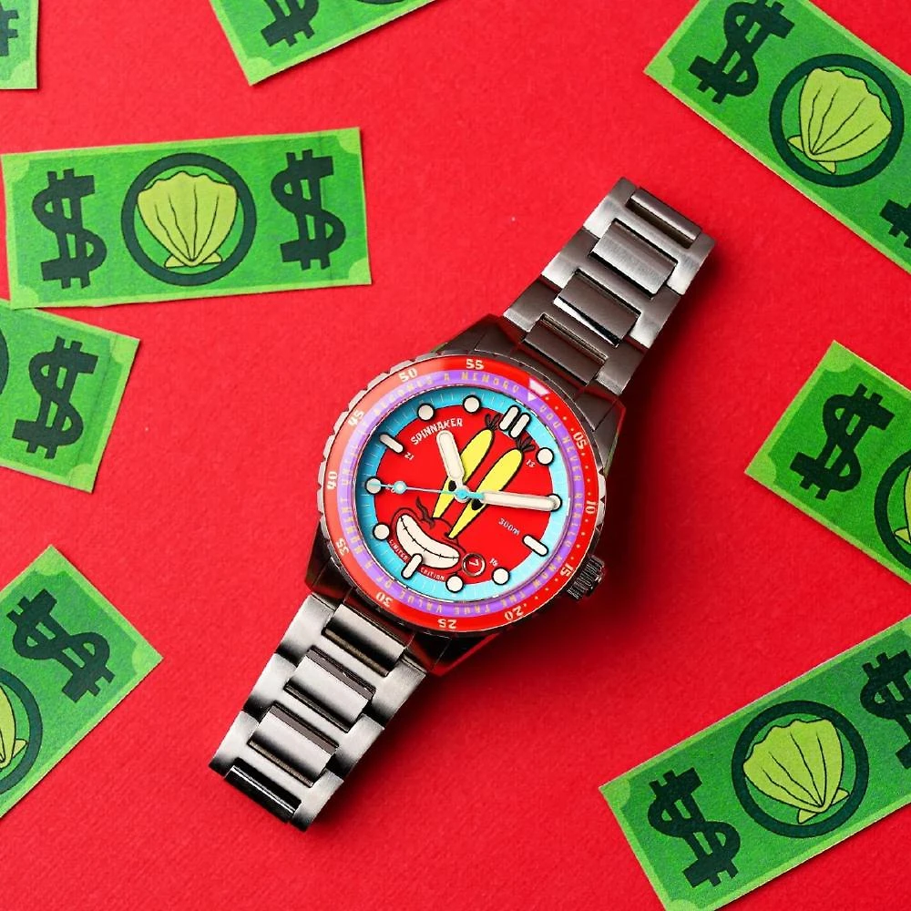 Relógio Spinnaker Hass Automatic Mr. Krabs Red 25th Limited Edition SP-5138-44