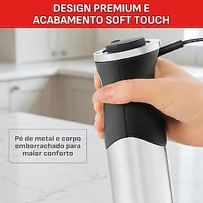 Mixer Arno Quickchef MX42 500W 20 Velocidades com Tecnologia Powelix Preto e Inox 110V