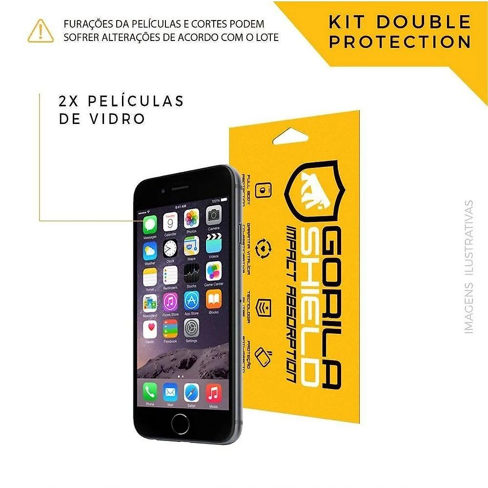 Película De Vidro Dupla Para Iphone 6 E 6S - Gorila Shield