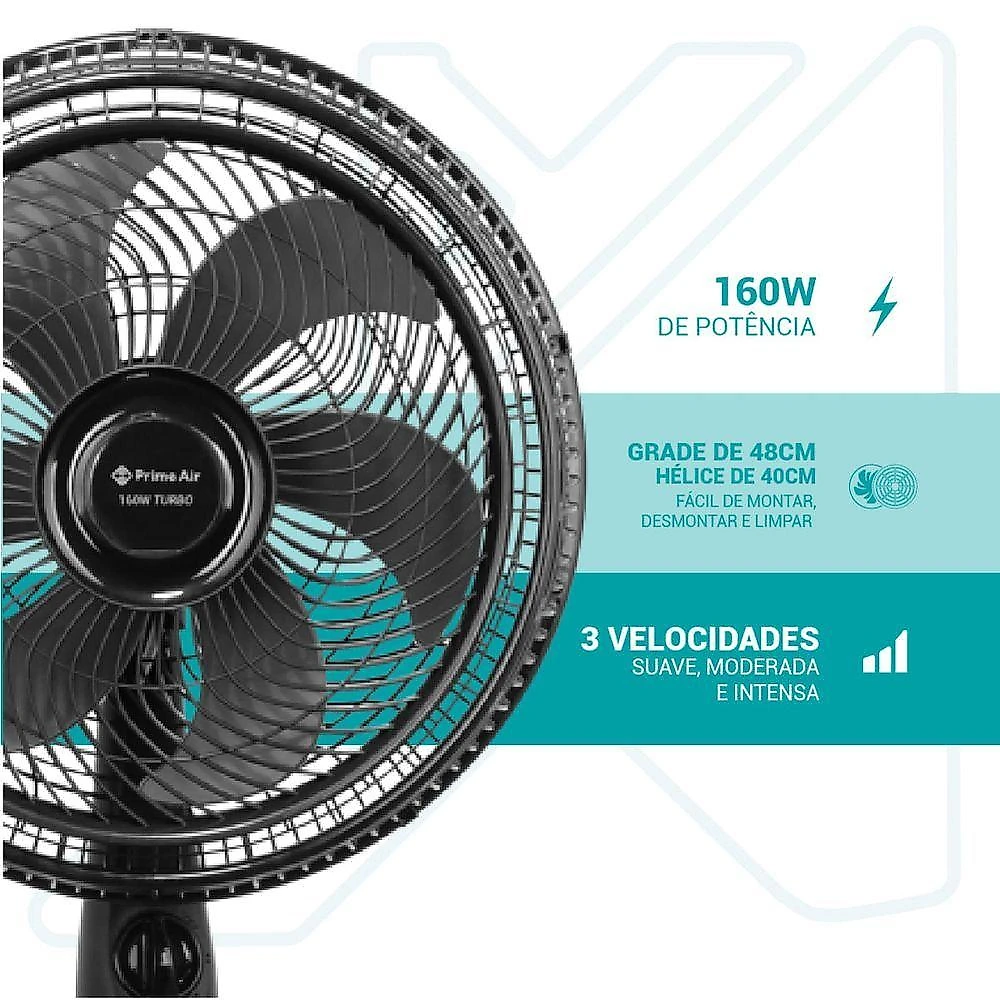 Ventilador De Coluna Prime Air Maxx Force 6 160W AVTE450 220V