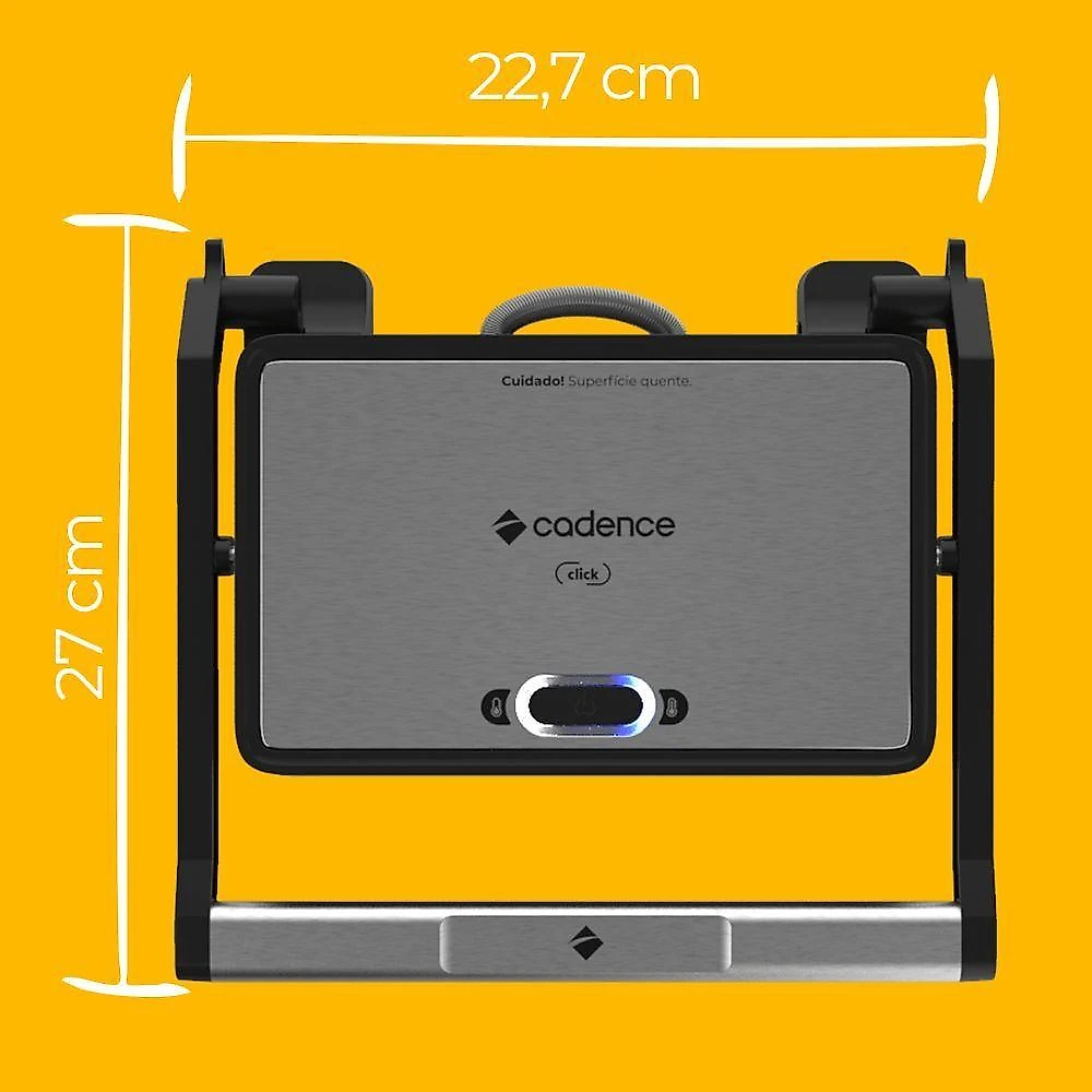 Grill Elétrico Cadence Click Inox 110V