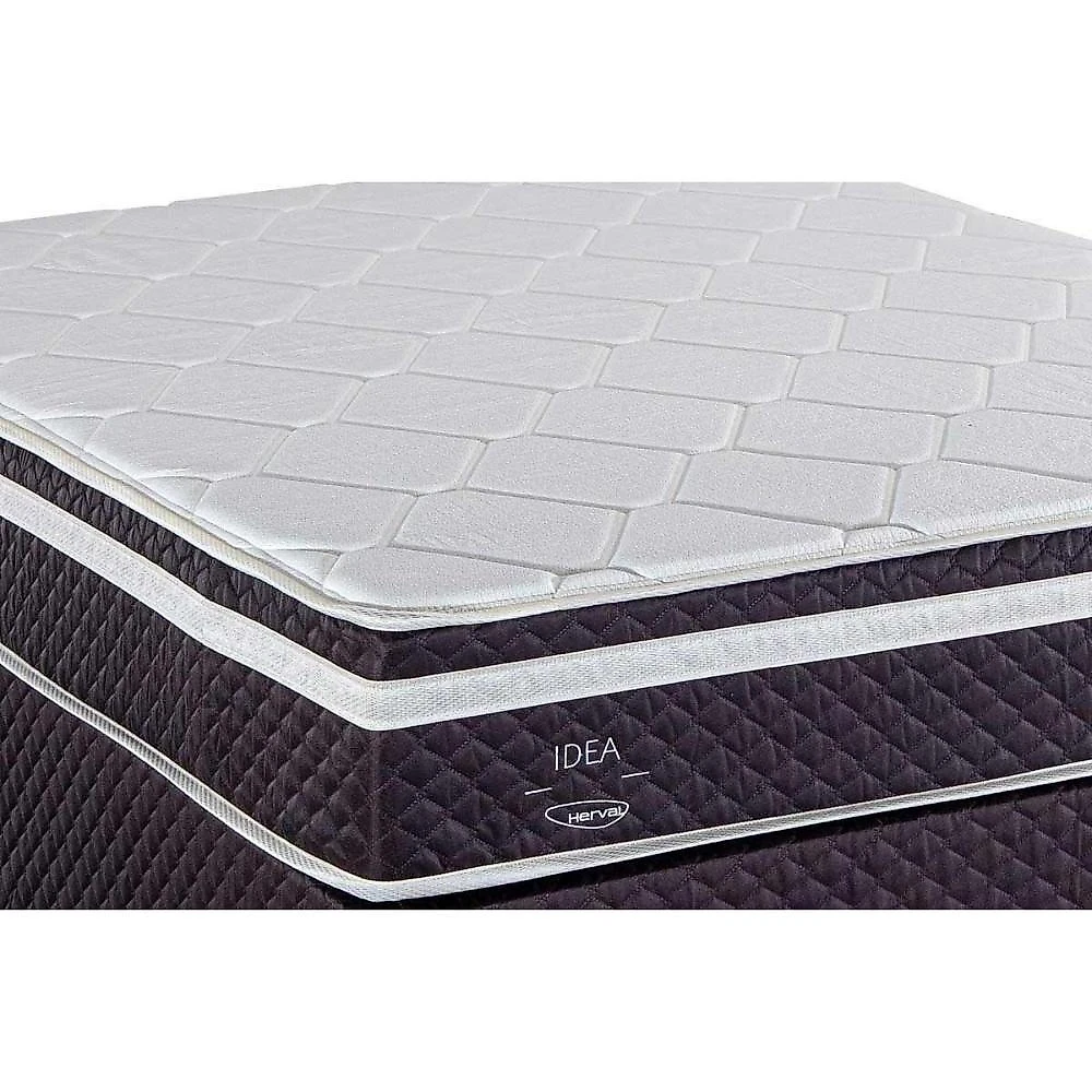Cama Box Baú King: Colchão Molas Masterpocket Ensacadas Herval C1789 + Base Crc Suede Gray (193x203)