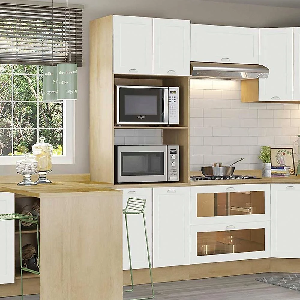 Paneleiro Torre Quente 4 Portas 218 Cm Cd384 Branco Dtall Branco