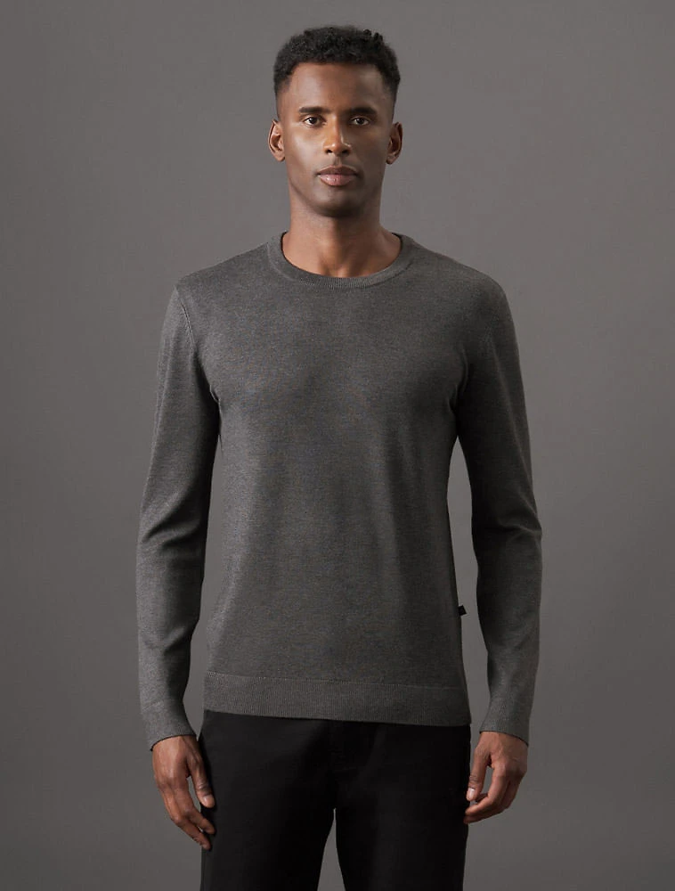 Tricot Masculino Gola Careca Viscose Calvin Klein Jeans - Chumbo
