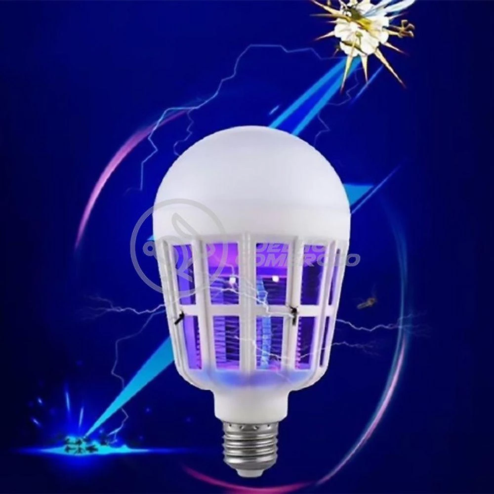 Lâmpada Luz Led Branco 15w Atrai Choque Mosquito