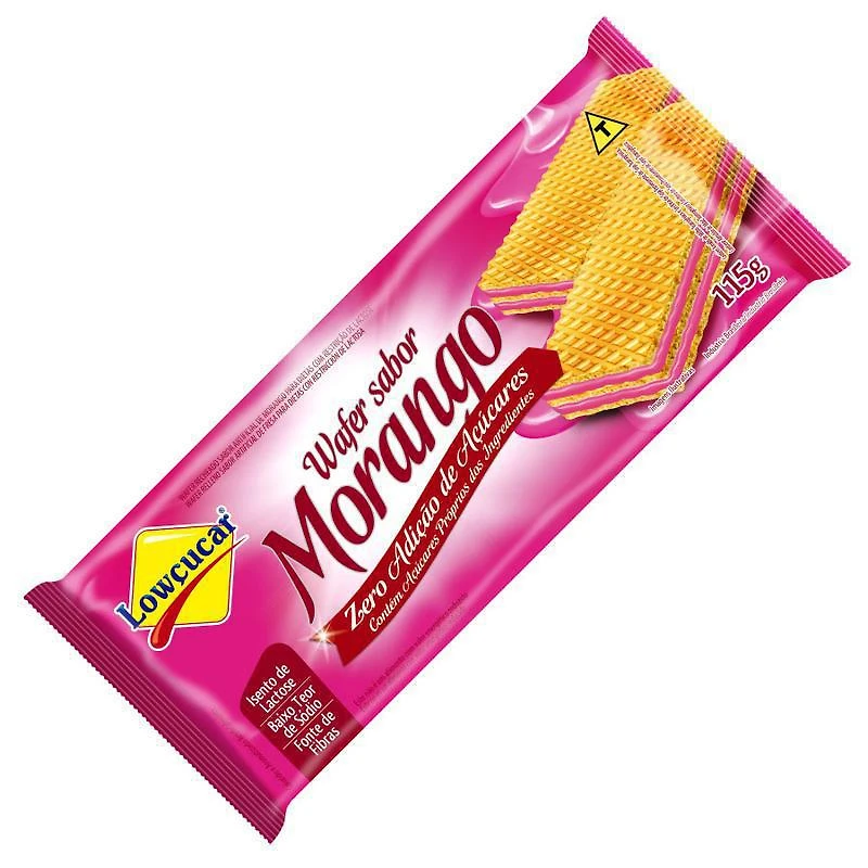 Miniatura Wafer Zero Açúcar Morango - Lowçucar