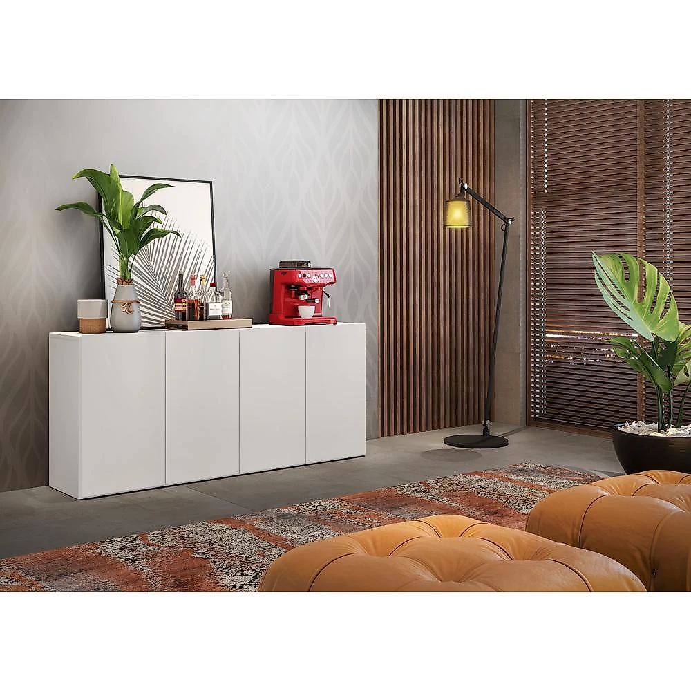 Aparador Buffet 4 portas Veneza Multimóveis Branco