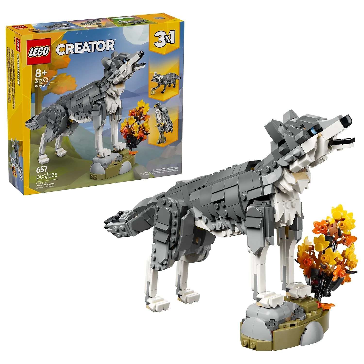 LEGO® Creator 3 em 1 - Animais da Floresta: Lobo Cinzento