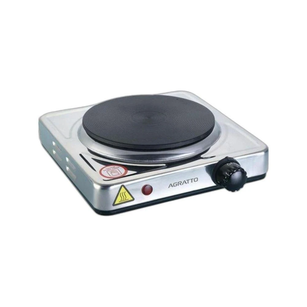 Fogão Elétrico de Mesa FMA01 1500W Corpo Aço Inoxidável Prato de Aquecimento Cinza Agratto