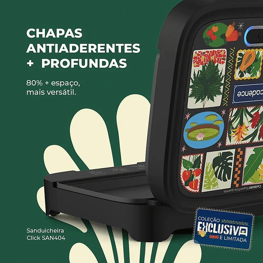 Kit Blender com 2 Jarras e Sanduicheira Cadence Achegue Verde 600W 800W 127V