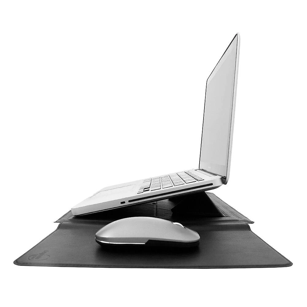 Capa Sleeve com Suporte e Deskpad Preta para Macbook 16’’, Originais iPlace Capa Sleeve com Suporte e Deskpad Preta para Macbook 16’’