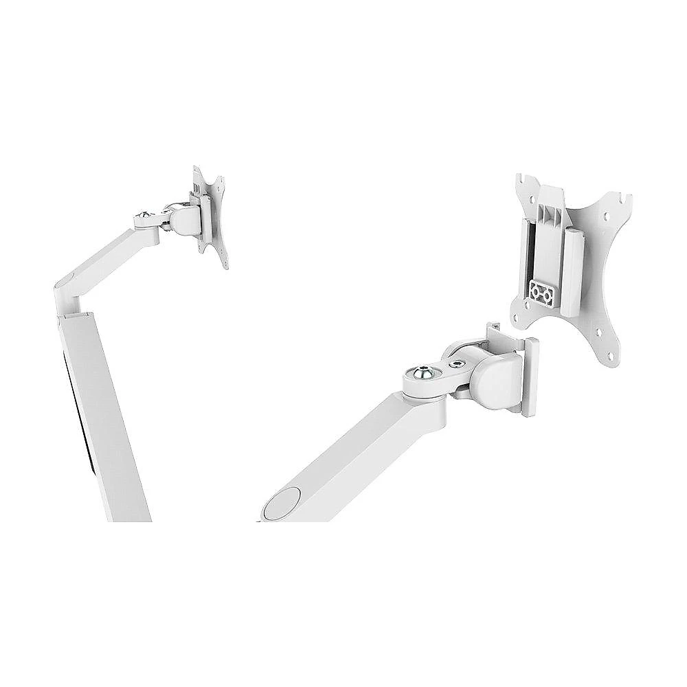 Suporte de Mesa Articulado para 2 Monitores de 17" a 32" FlexiSpot MA8D2, Ajustes com Pistão a Gás, VESA, Branco - MA8D2W
