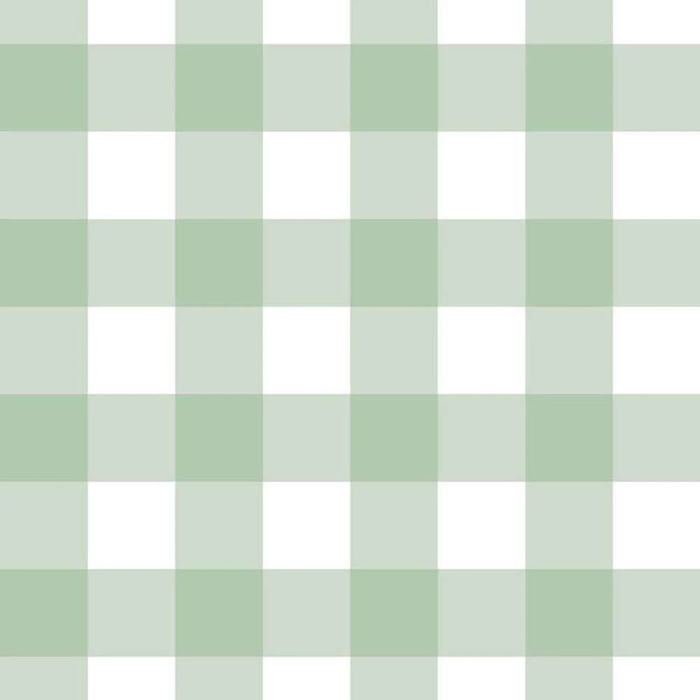 Papel De Parede Doce Estilo Xadrez Verde 82120