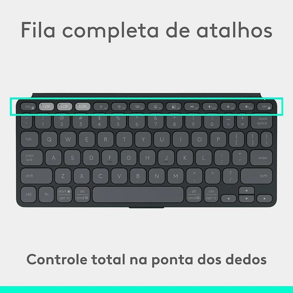 Teclado Sem Fio Portátil Logitech Keys-To-Go 2  - Grafite