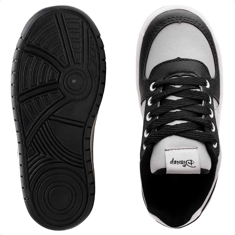 Tênis Disney Casual Mickey Juvenil Cinza / Preto - 28